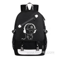 Custom Anti-Theft Luminous Anime USB Charging Bag College Laptop waterproof Backpack